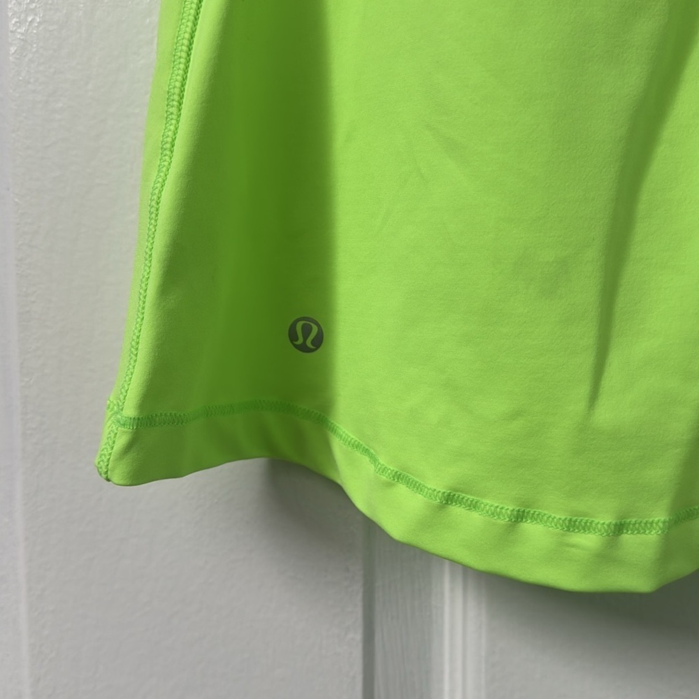 Lululemon Lime Green White Athletic Racerback Tank Top size 4 - Picture 4 of 6